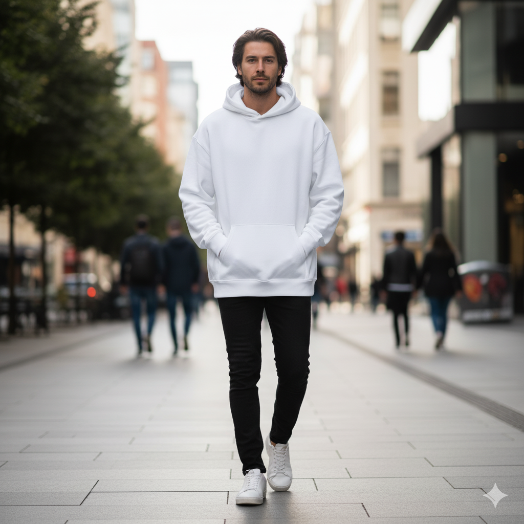 Premium White Oversized Hoodie