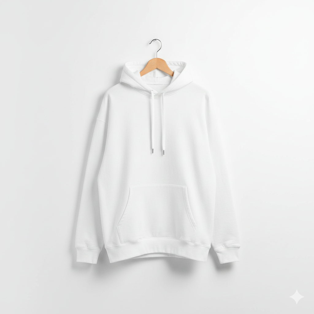 Premium White Oversized Hoodie