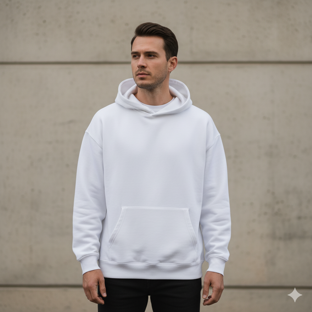 Premium White Oversized Hoodie