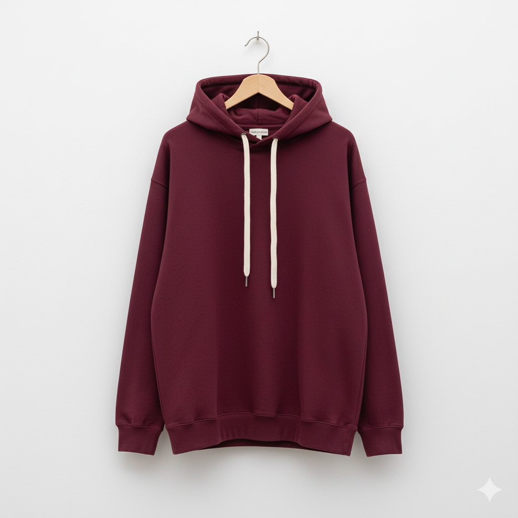 Premium Maroon Oversized Hoodie